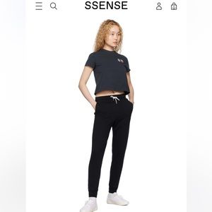 MAISON KITSUNÉ Black Tricolor Baby Fox Lounge sweatpants
Size: M